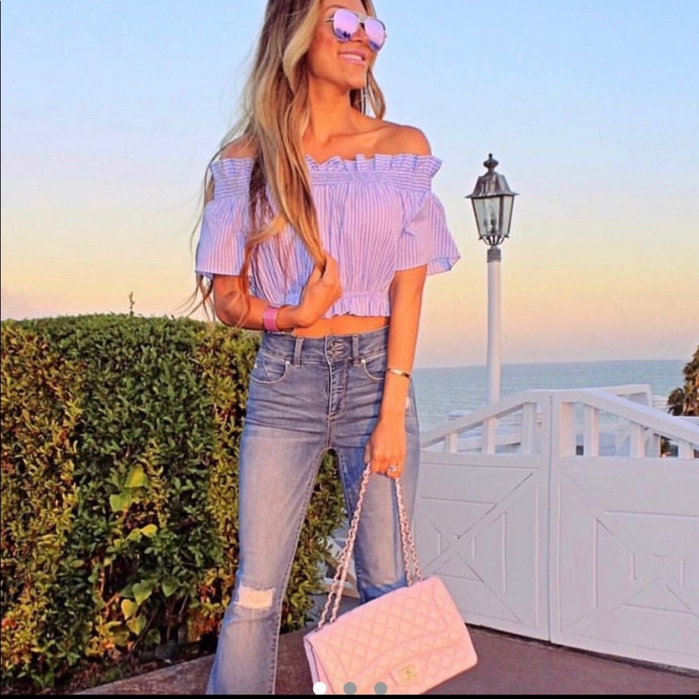 Zara crop top blouse